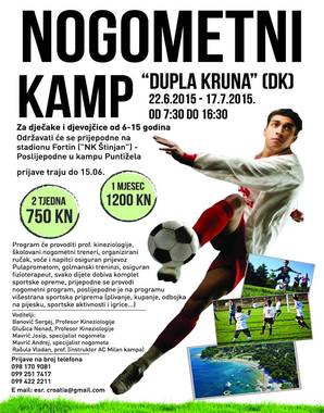 Plakat za nogometni kamp